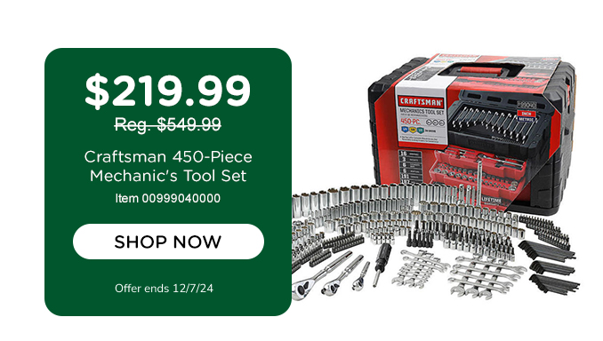 Craftsman 450-Piece Mechanic's Tool Set